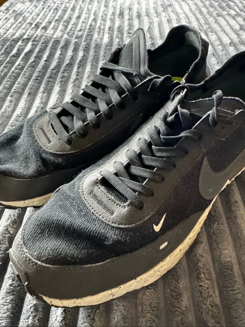 Nike Mens Waffle One Crater Black Tennis Shoes Size 12 DH7751-001